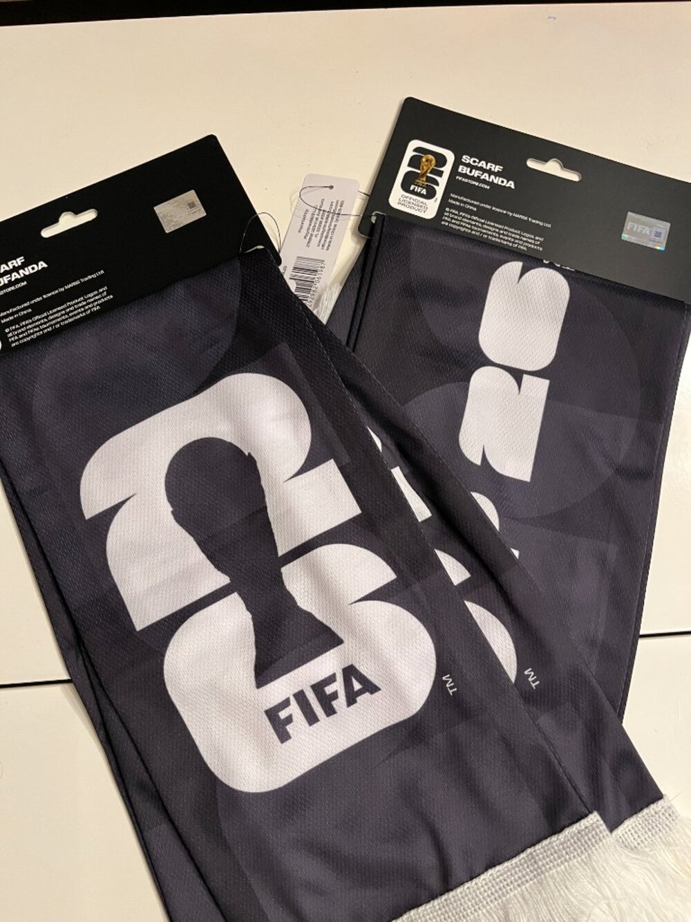 IFA Black & White Scarf (Set of TWO) Official Licensed Product NWT(col/x)